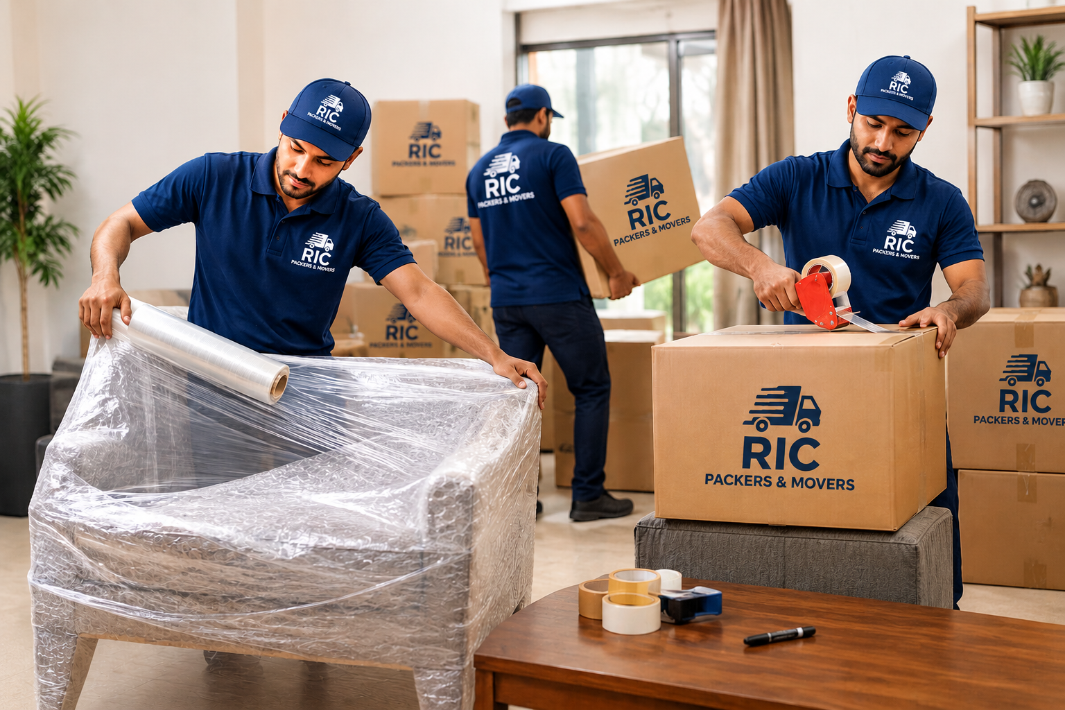 RIC Packers and Movers professional moving team